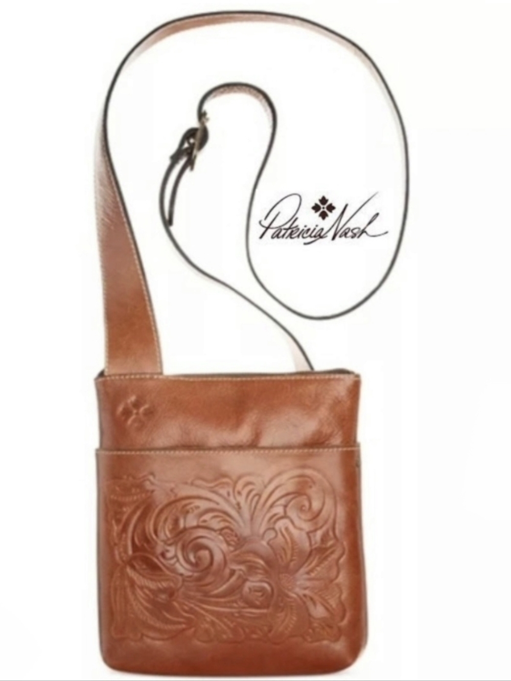 Patricia Nash Tooled Stipes Sling Crossbody Bag